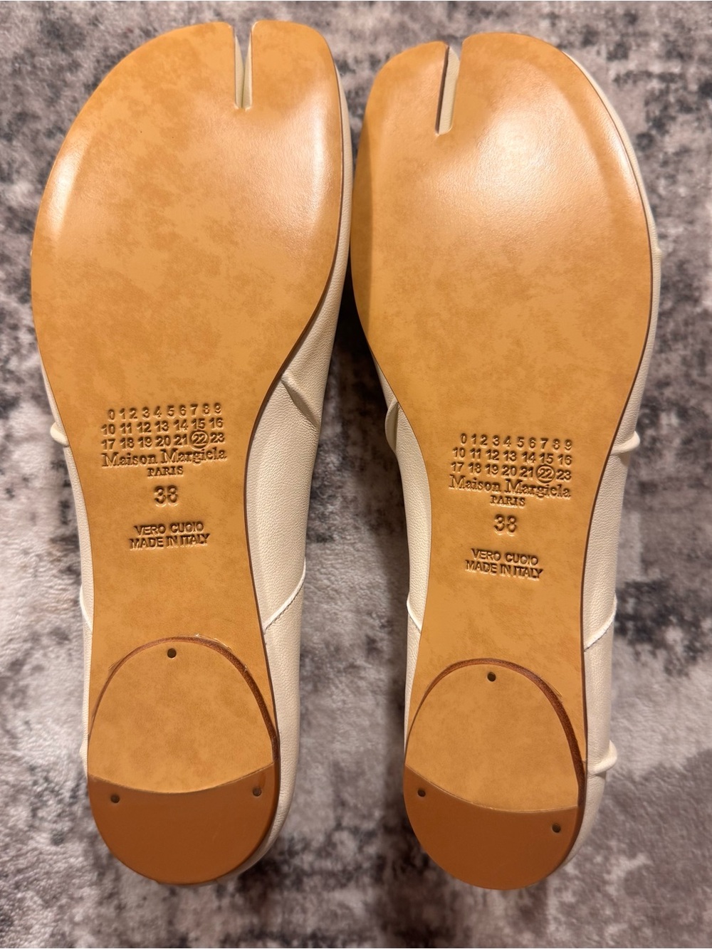 Maison Margiela Women’s White Tabi Leather Ballet Flats SIZE EU 38 US 8 - Picture 7 of 8